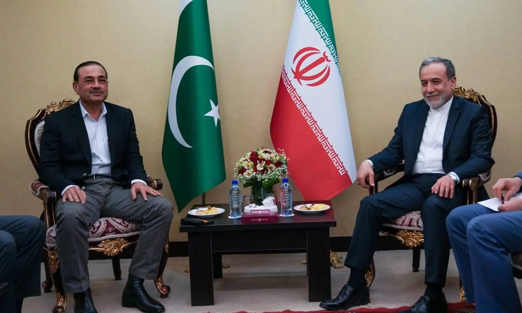 Pakistan Army Chief and Chief of Defence Forces Field Marshal Asim Munir during a diplomatic meeting with Iranian President Masoud Pezeshkian in Tehran.