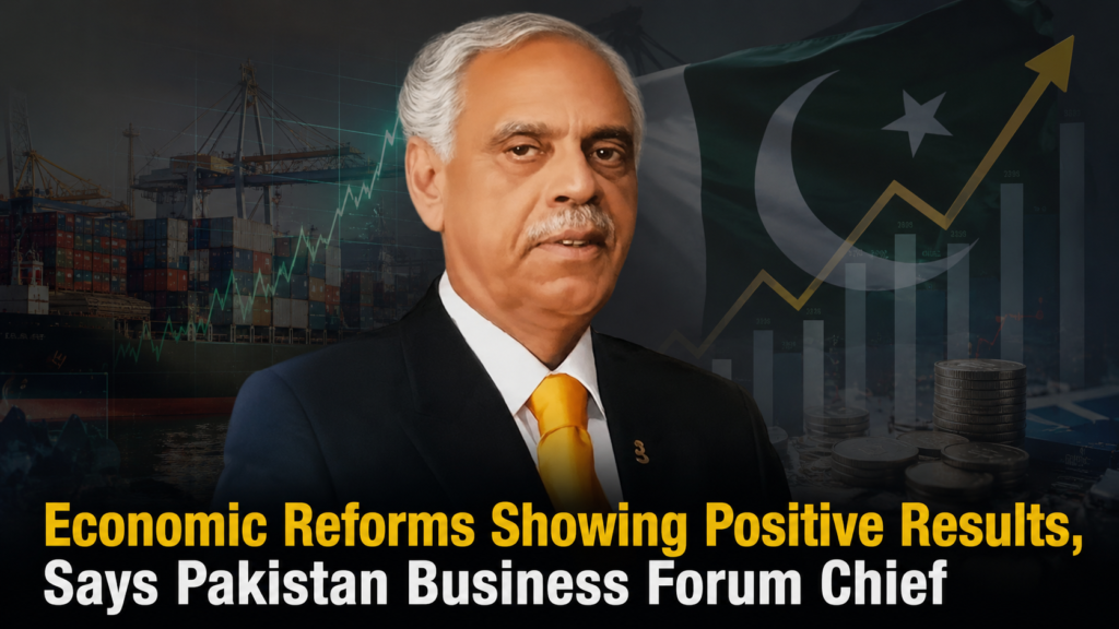 Alt Text: Malik Khuda Bakhsh discusses Pakistan economic reforms and business confidence